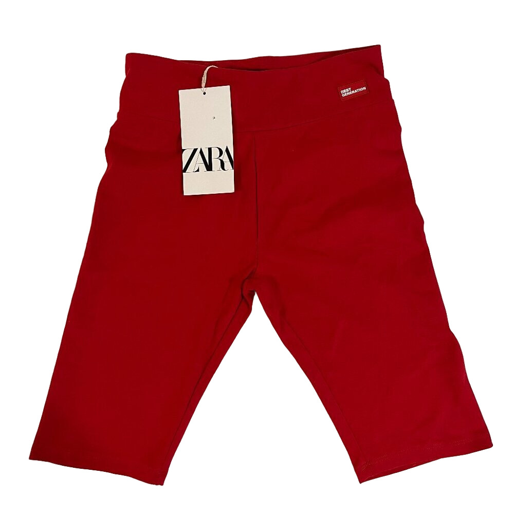 Zara Girls Red Cotton Sweatpants Size 12 Casual Kids